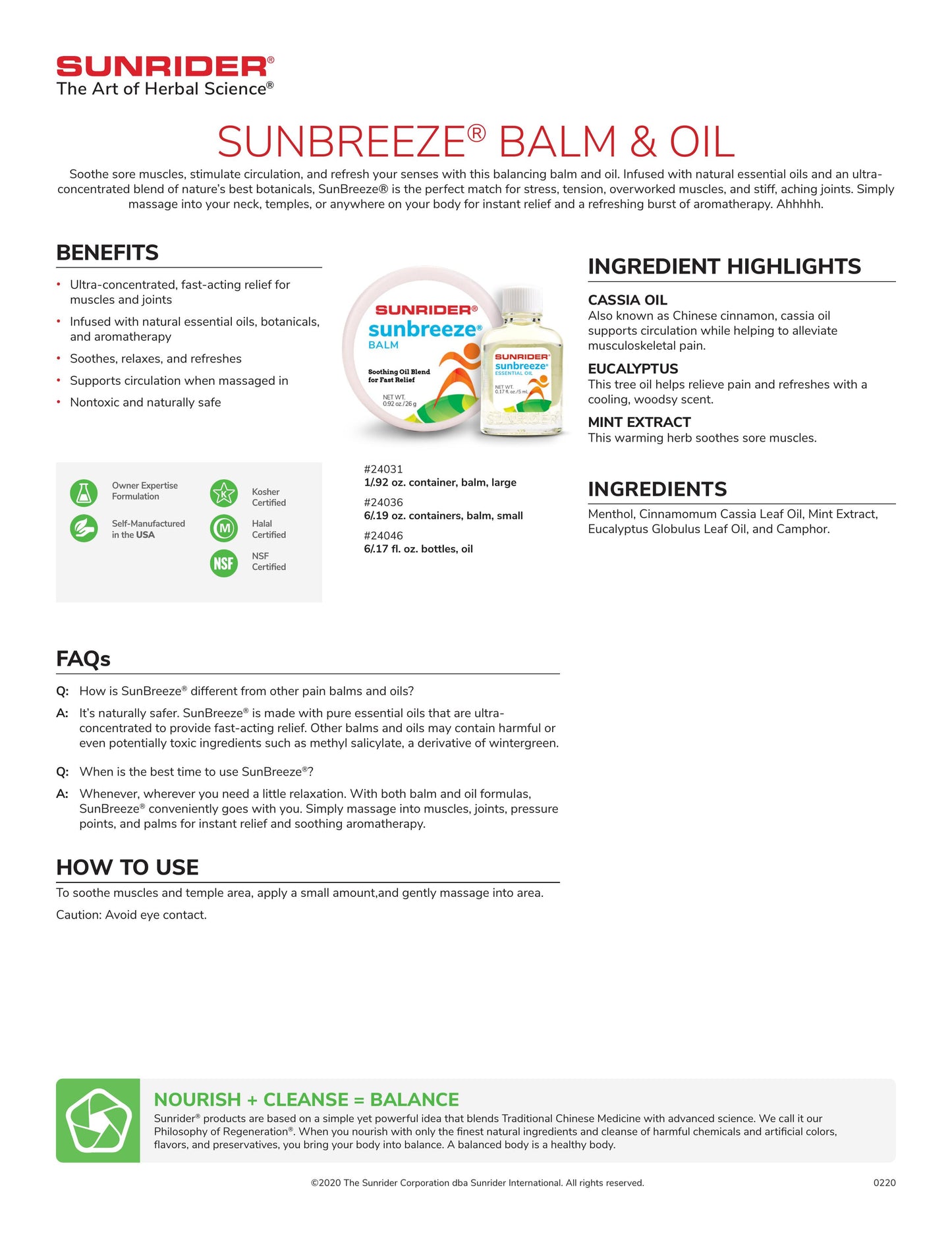 Sunbreeze Essential Oil (Healing Ointment) - Coming Soon